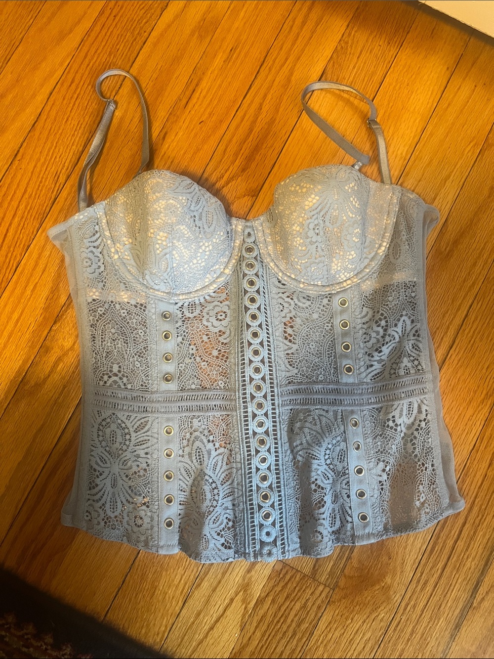 Victoria's Secret Light blue Lace Bustier Corset
